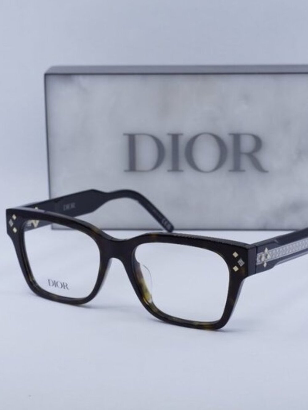 Dior CD DIAMONDO S1F 2000 Square Eyeglasses 55mm - Havana